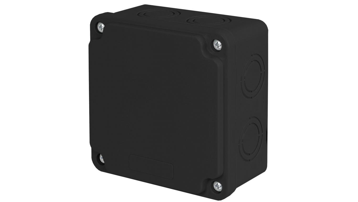 CZARNA PUSZKA INSTALACYJNA HERMETYCZNA ELEKTRYCZNA CZPI.150X150X80