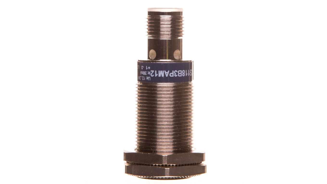 Czujnik indukcyjny M18 8mm 12-24V DC PNP 1Z 3 przewodowy (2m) XS118B3PAM12