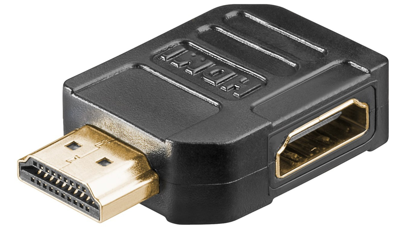 Adapter HDMI™, pozłacany - Wersja kolorystyczna Czarny