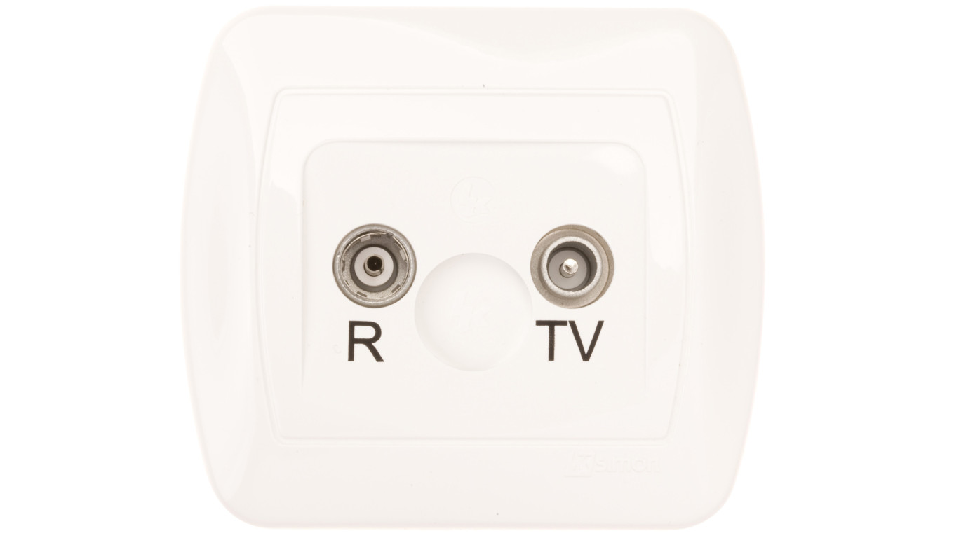 Simon Akord Gniazdo antenowe RD/TV końcowe białe AAK/11