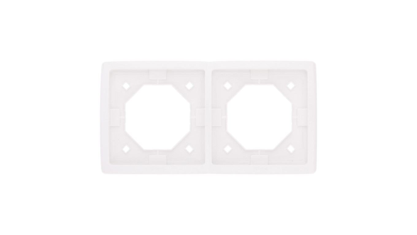 Simon Basic Standard Ramka bryzgoszczelna podwójna IP44 z uszczelką biała BMR2B/11