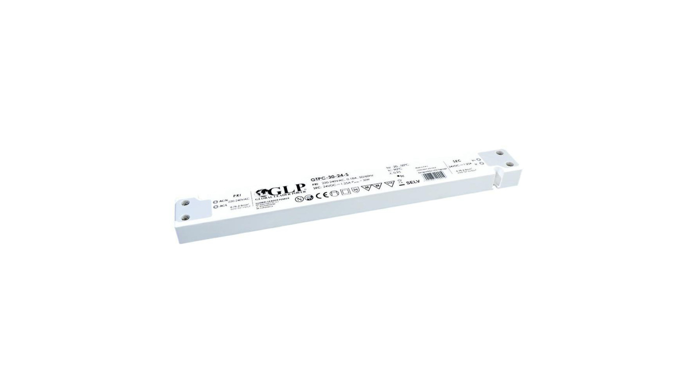 GLP Zasilacz LED GTPC-30-24-S 30W 24V DC 1,25A meblowy slim / wąski