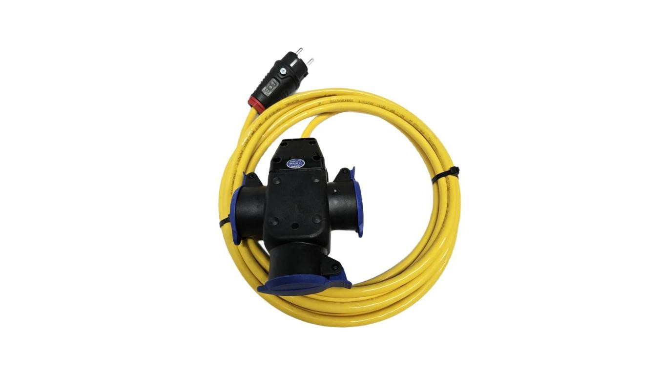 EXTREME Przedłużacz 3x1,5 PUR H07BQ-F 15m 3-fach 134615