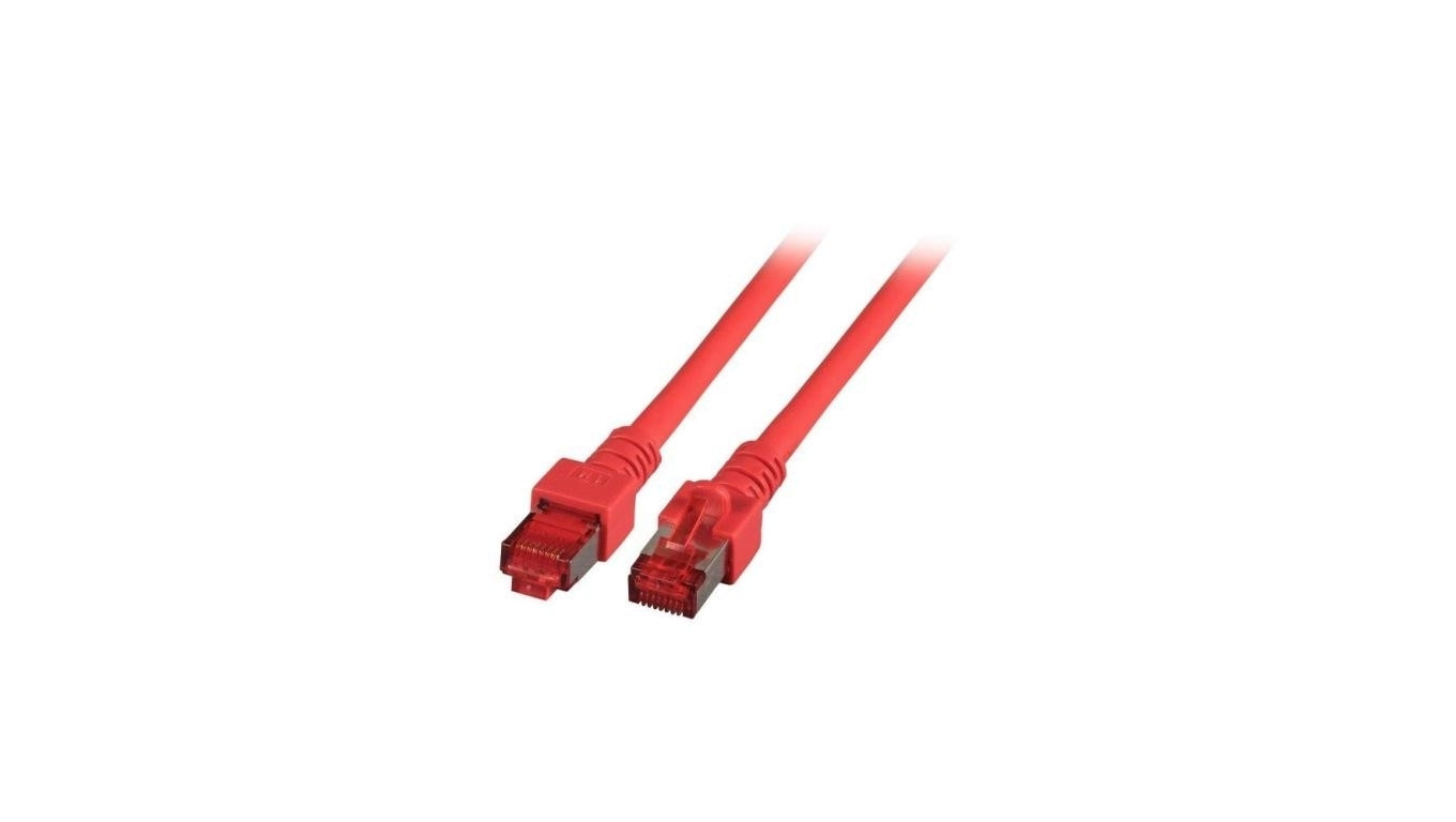 Patchcord SFTP 1m Cat.6 LSZH czerwony