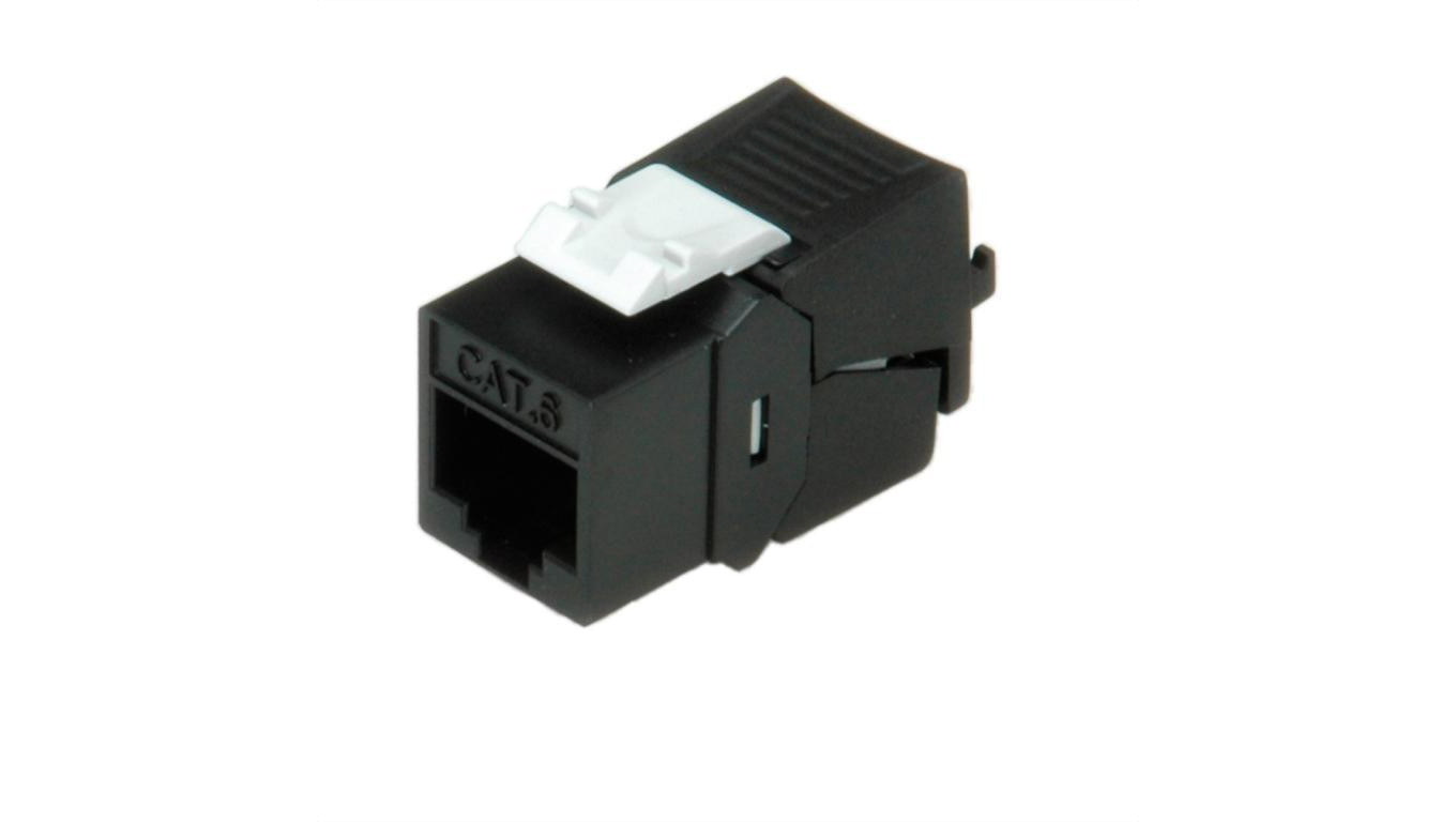 ROLINE Cat.6 (Class E) Keystone, nieekranowany, beznarzędziowy, czarny