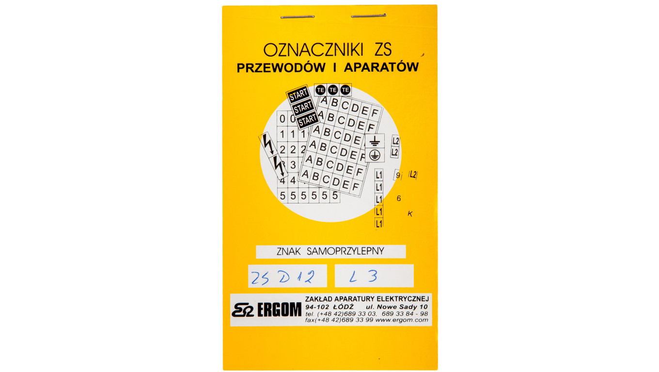 Znaki samoprzylepne ZS D12/L3 E04ZP-02030400700