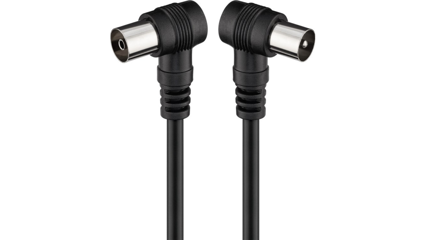 Kabel antenowy kątowy ( 70 dB), podwójne ekranowanie - Długość kabla 2.5 m
