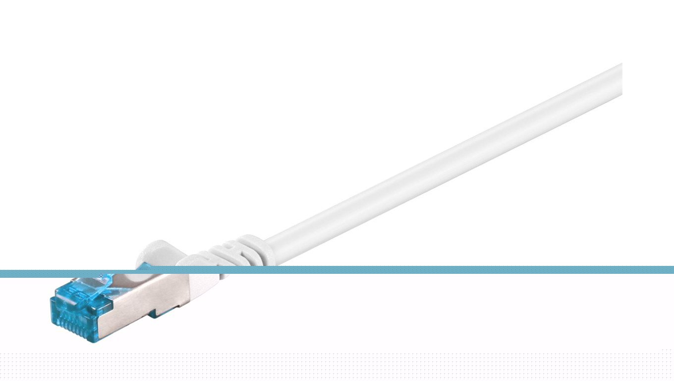 CAT 6AKabel łączący, S/FTP (PiMF), biały - Długość kabla 7.5 m