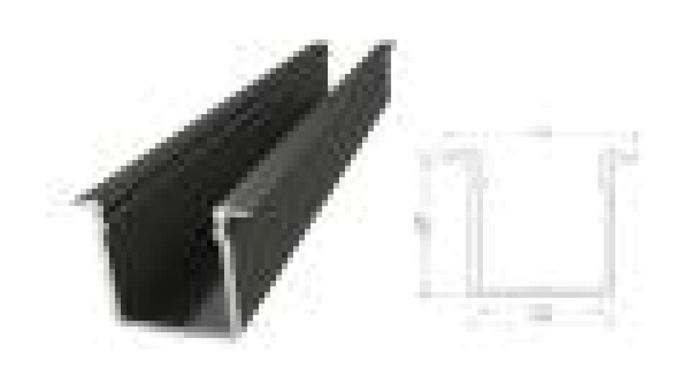 Wpuszczany profil ALU czarny lakier 15x16mm 3000mm GROOVE black lacquer