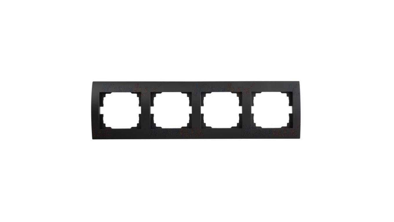 Kanlux Mowion LOGI 02-1490-042 czarny mat, ramka poczwórna pozioma