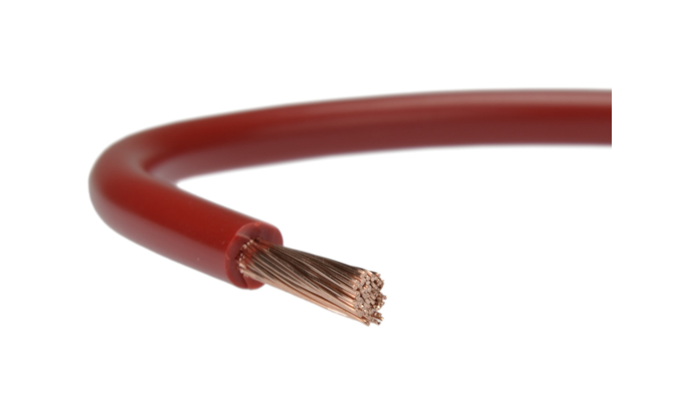 Przewód instalacyjny H05V-K / LgY 0,75 500V czerwony linka giętka Elektrokabel /100m/
