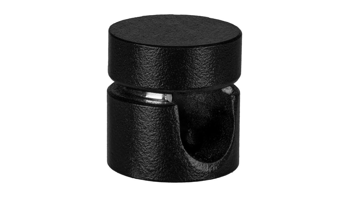 Uchwyt ozdobny do kabla ścienny sufitowy aluminiowy czarny fi: 9mm