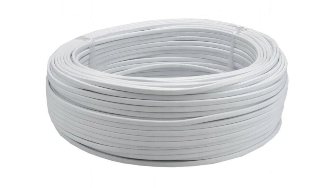 Przewód prądowy H03VVH2-F / OMYp 300V 2x0,5 płaski biały linka Elektrokabel 100m