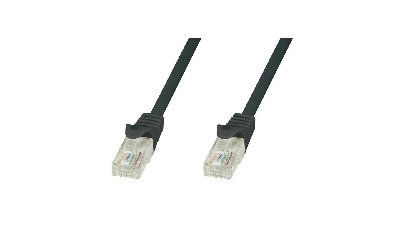 Patch cord Cat5e UTP 2m czarny CCA