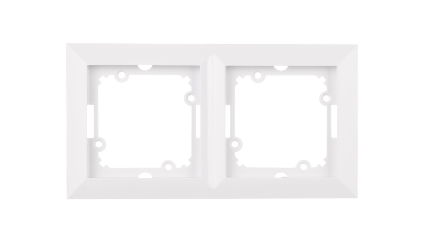 OPAL Ramka podwójna biała Ra-2Op