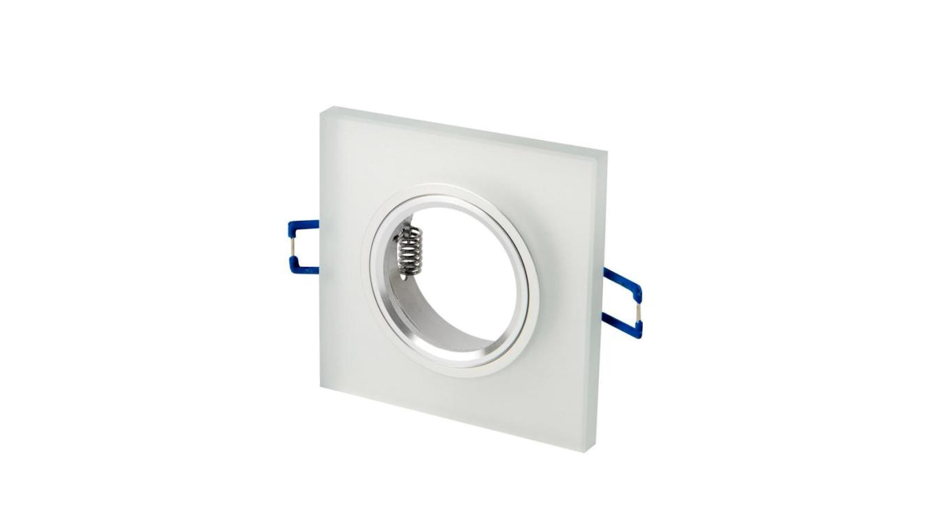LED line Oprawka szklana oczko kwadrat biała 90x25x10mm mrożona GLIKKA 5 lat gwar.