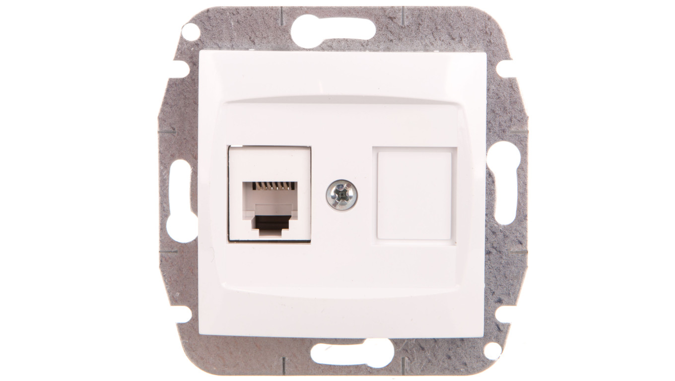 CARLA Gniazdo telefoniczne pojedyncze RJ11 białe 1750-10