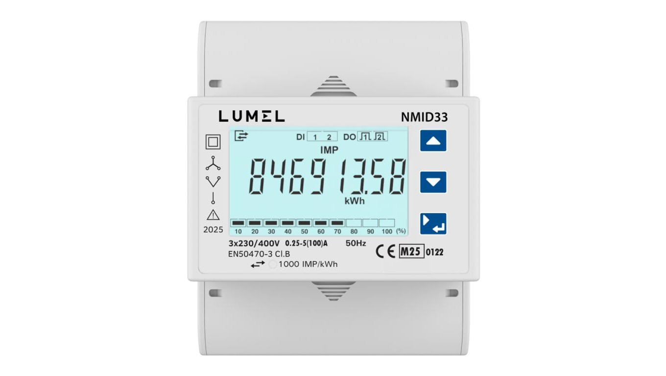 NMID33 3-fazowy licznik energii z certyfikatem MID (do 100A) (MODBUS RTU) NMID33