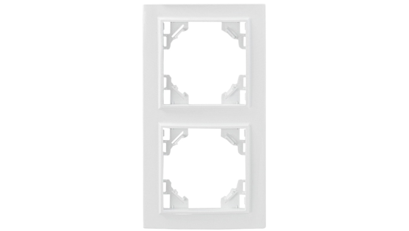 QUADRA RAMKA PODWÓJNA DO GNIAZD I WŁĄCZNIKÓW, DO MONTAŻU W PIONIE