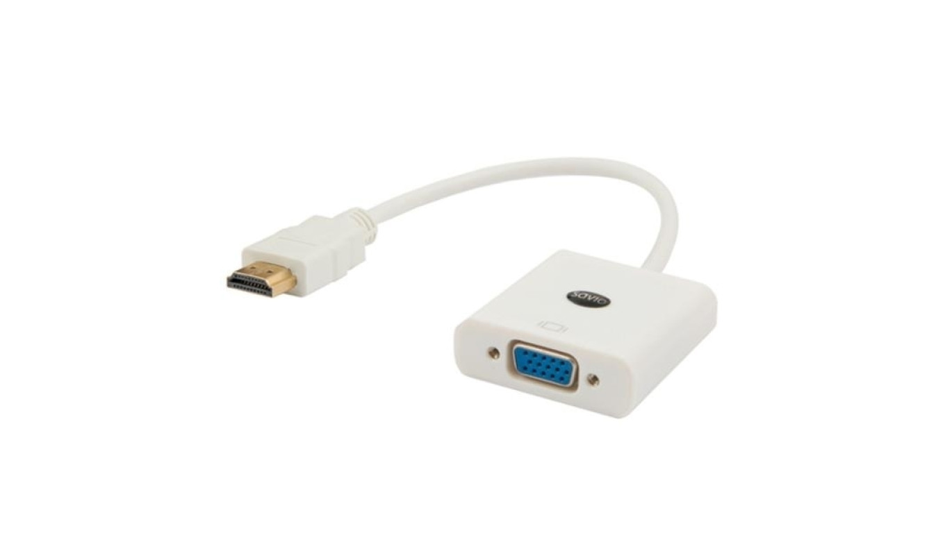 Adapter SAVIO cl-27 (HDMI M - D-Sub (VGA) F 0,10m kolor biały)