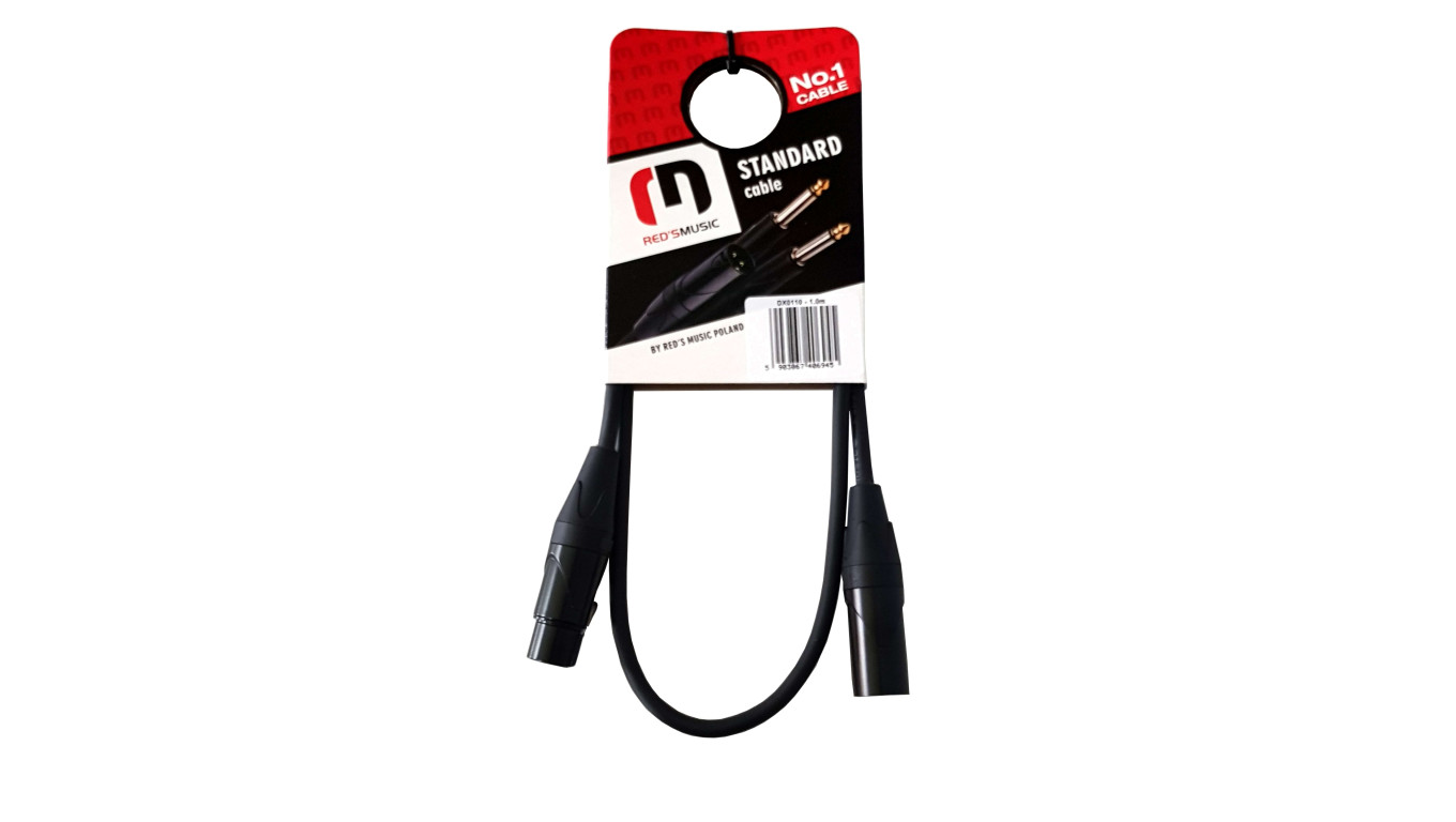 Kabel DMX - XLR M / XLR F - Standard - 1m - DX0110BX