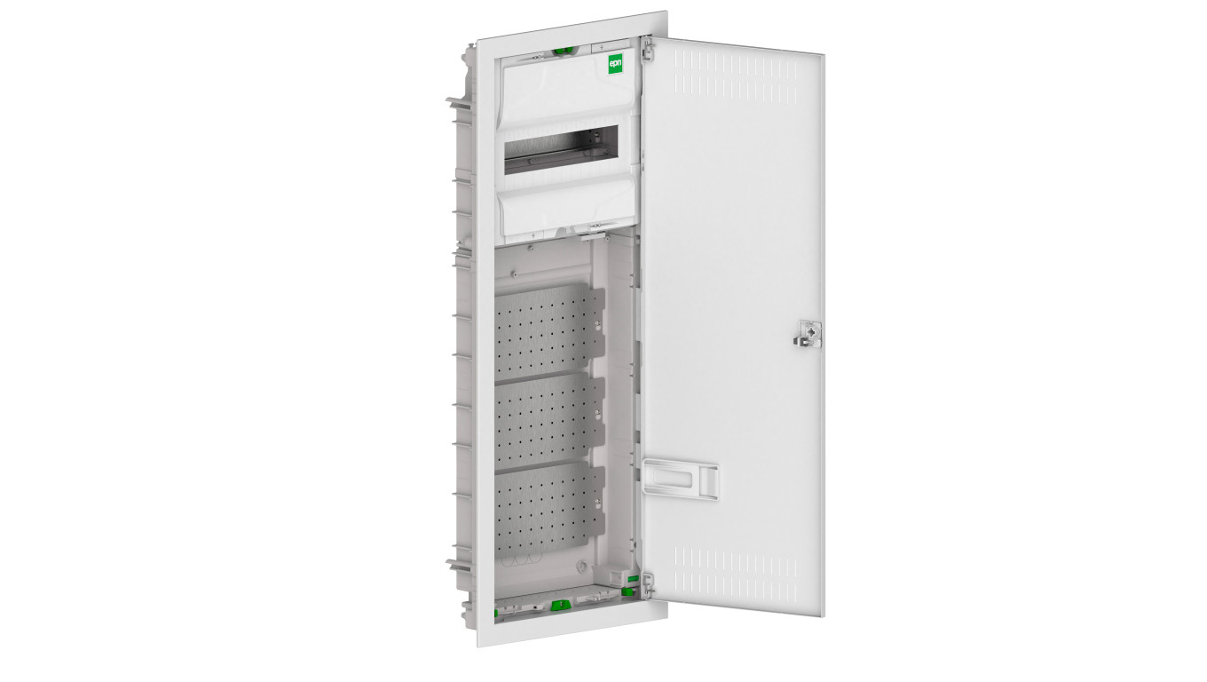 Rozdzielnica modułowa MSF TWIN RP 1x12 (N+PE) + 3x12 podtynkowa multimedialna IK05 IP30 2015-01