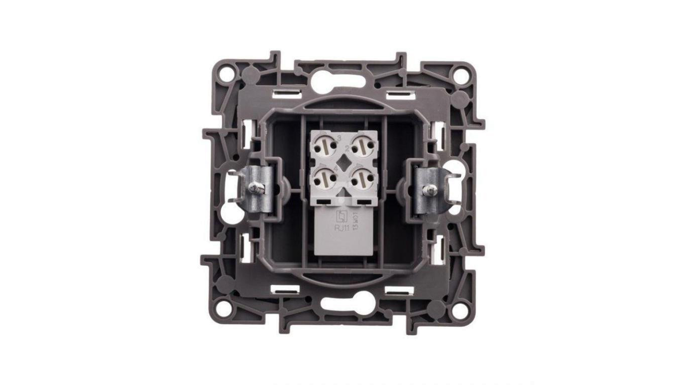 NILOE ECO Gniazdo telefoniczne pojedyncze RJ11 białe 664569