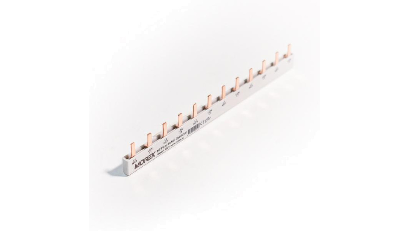 Szyna łączeniowa sztyftowa QuickBar, 2-polowa, przekrój 10mm², typ E, długość 12 modułów MEP21210A00
