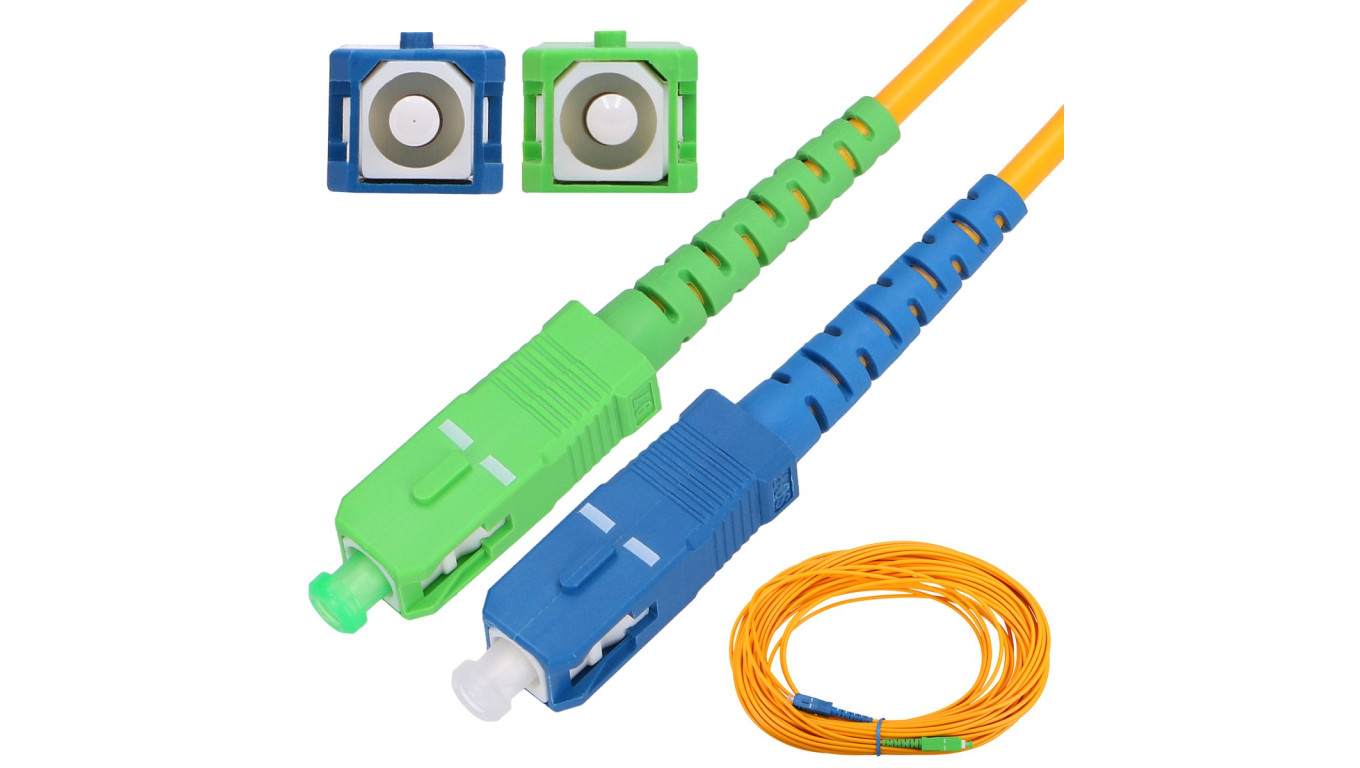 Patchcord Jednomodowy, Simplex, G657A1, 3mm, 0,5m Extralink SC/APC-SC/UPC