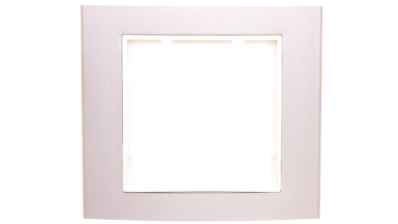Berker B.3/B.7 Glas Ramka pojedyncza aluminium/śnieżnobiała 10113904