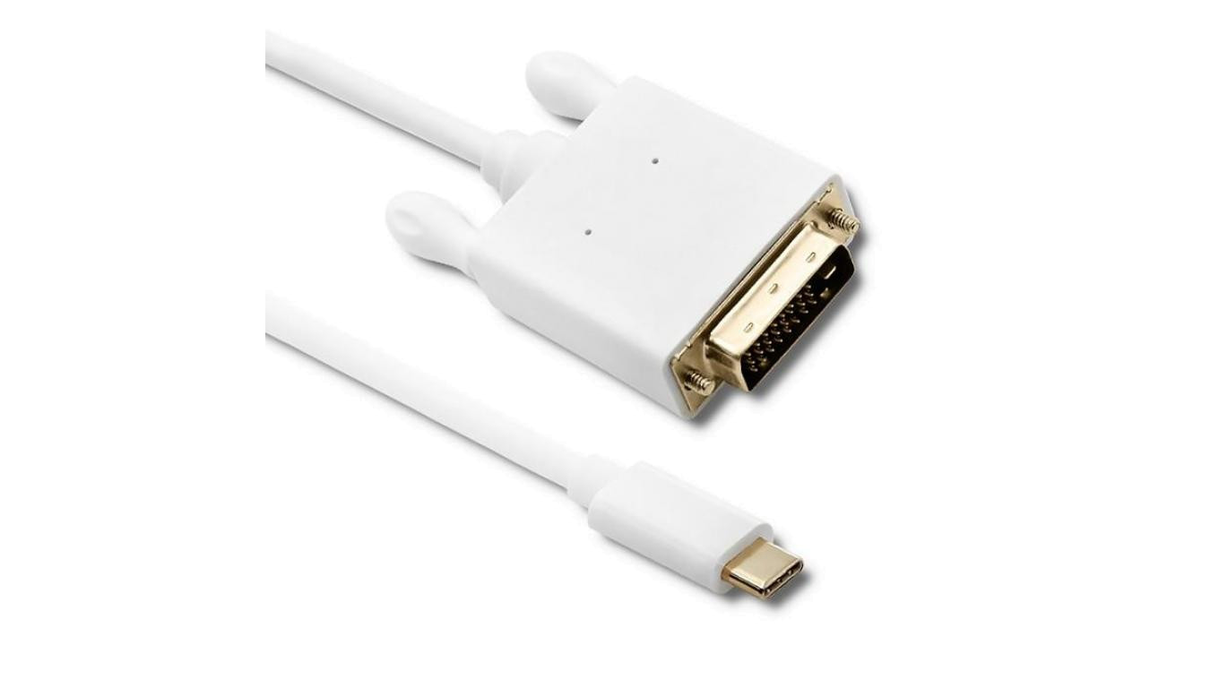 Qoltec Kabel USB 3.1 typ C męski/ DVI męski 4K Alternate mode 2m