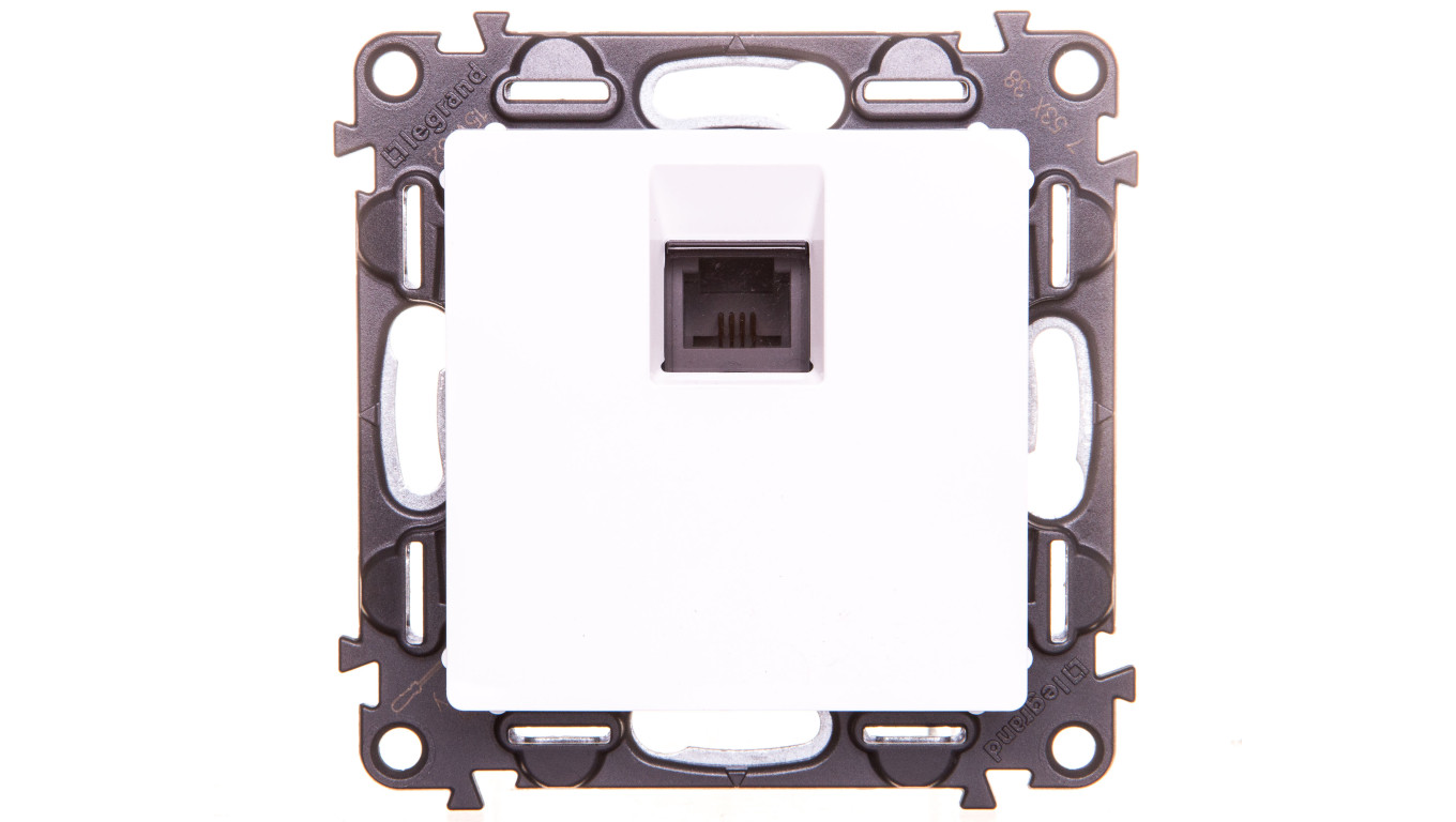 VALENA LIFE Gniazdo telefoniczne pojedyncze RJ11 biały 753138