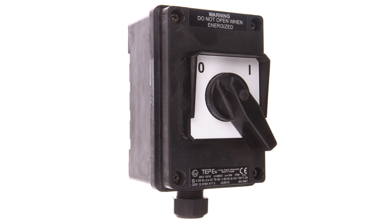 Łącznik 0-1 250V 16A czarny Ex SKX 13/10 IP66 strefa 1,21 oraz 2,22 31-000-9024