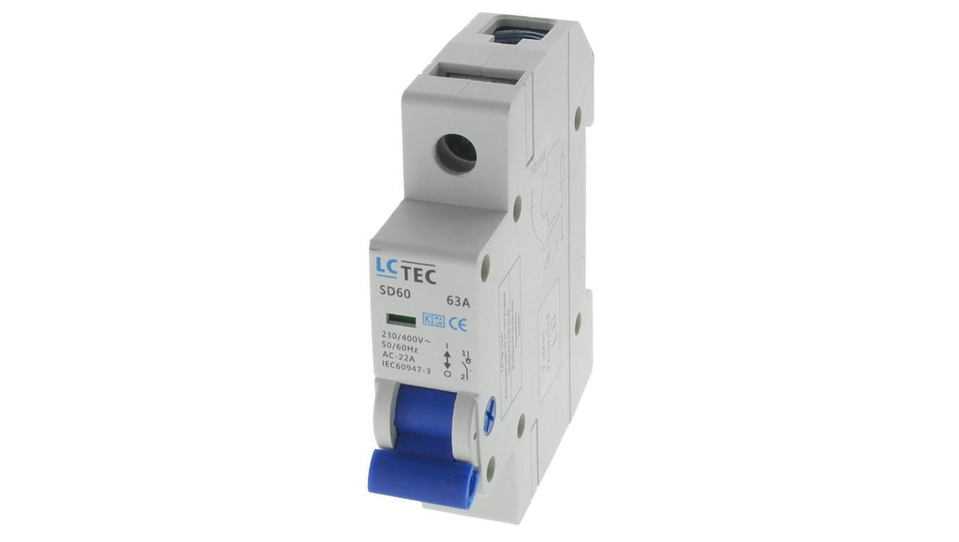 Rozłącznik izolacyjny SD60 1P 1M 1F 63A