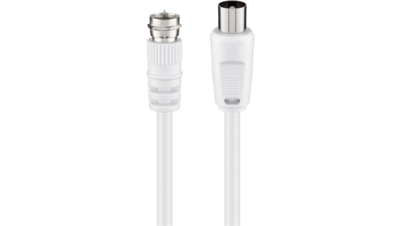 Kabel przyłączeniowy SAT/antenowy ( 70 dB), podwójne ekranowanie - Długość kabla 1.5 m