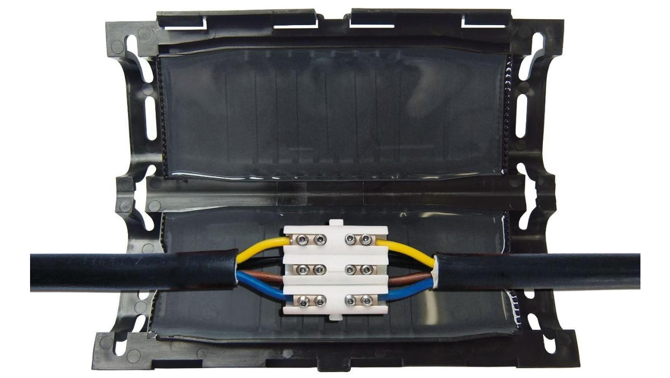 Żelowa mufa przelotowa ze złączką śrubową, EASY 2V 1,5-2,5mm2 389676