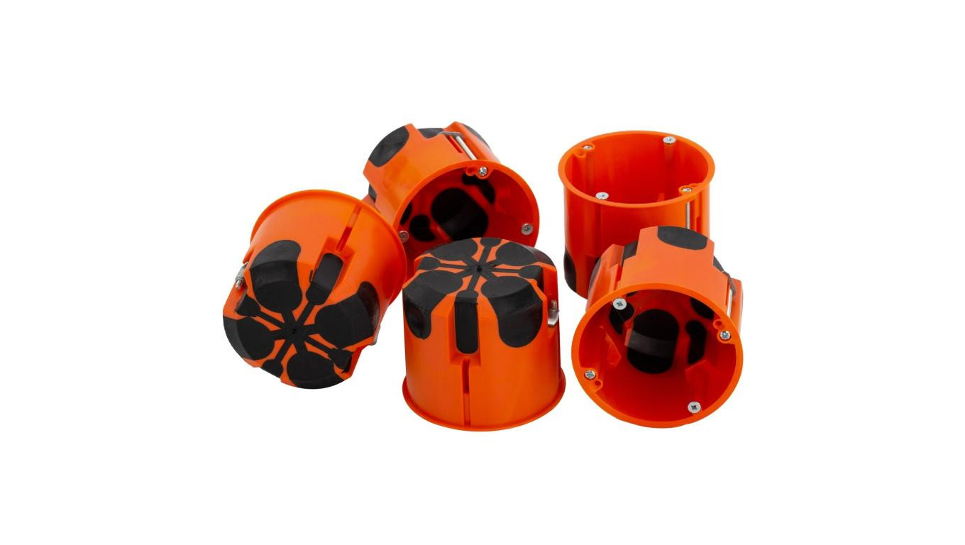 Puszka p/t fi:60 do nidy z wkrętami, głęboka, wiatroszczelna OP=110szt