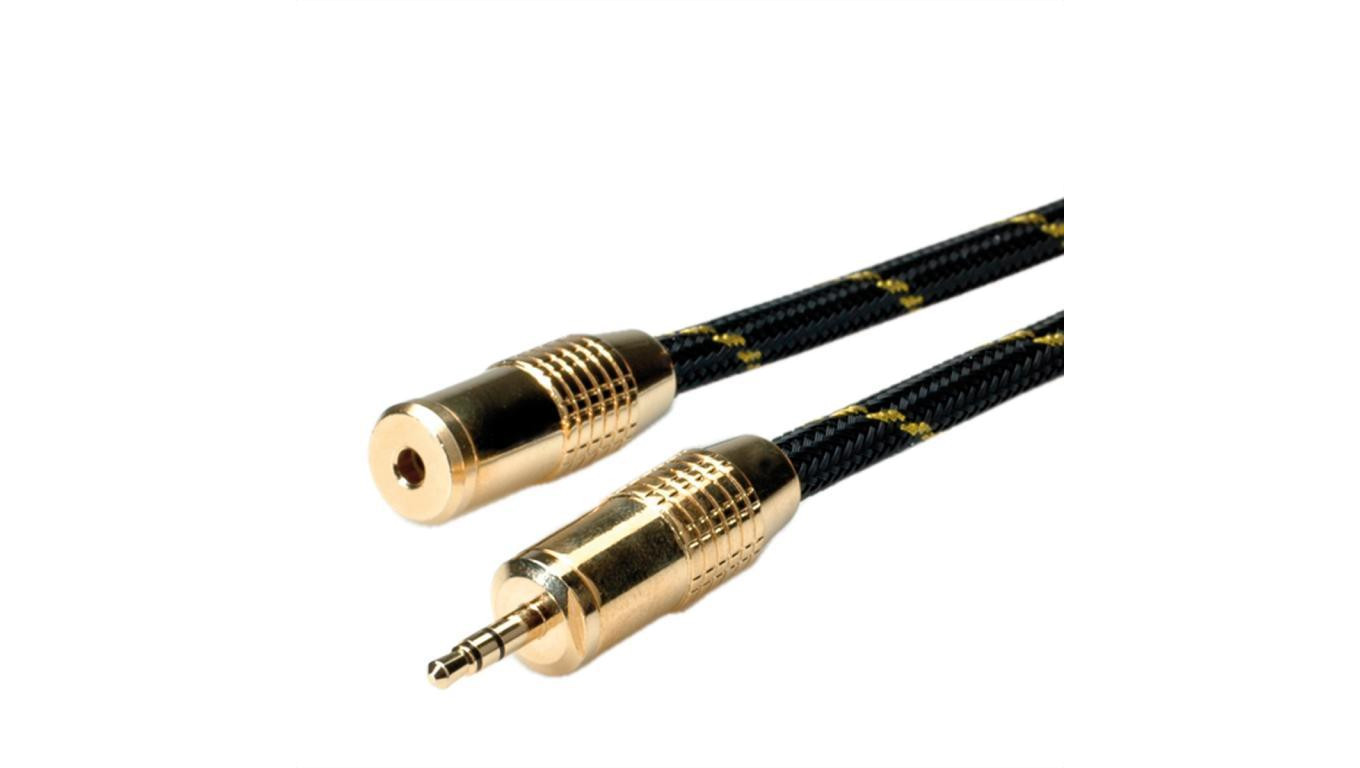 Przedłużacz audio ROLINE GOLD 3,5 mm męski/żeński, 10 m