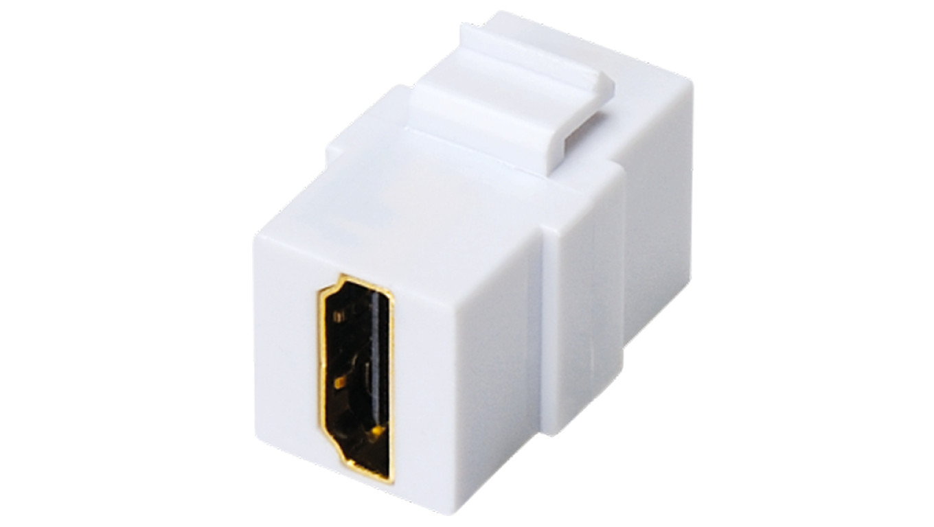 Gniazdo multimedialne HDMI moduł typu keystone biały Mediabox