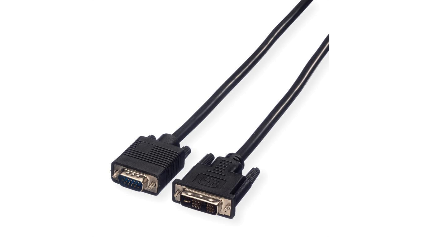 VALUE Kabel do monitora DVI(18+5) / VGA M/M, 2 m