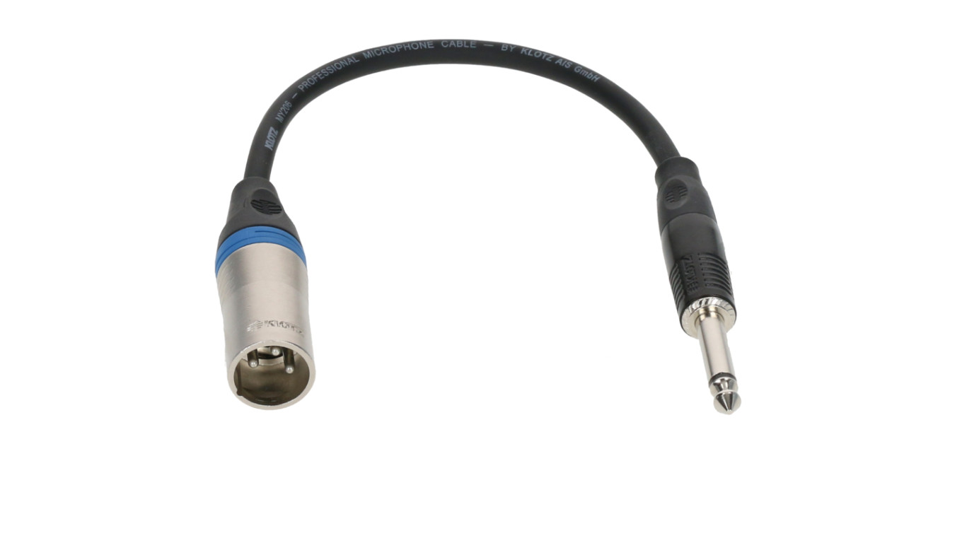 KLOTZ Przejściówka XLR (m)/ Jack 6,3mm (m) 0,2m