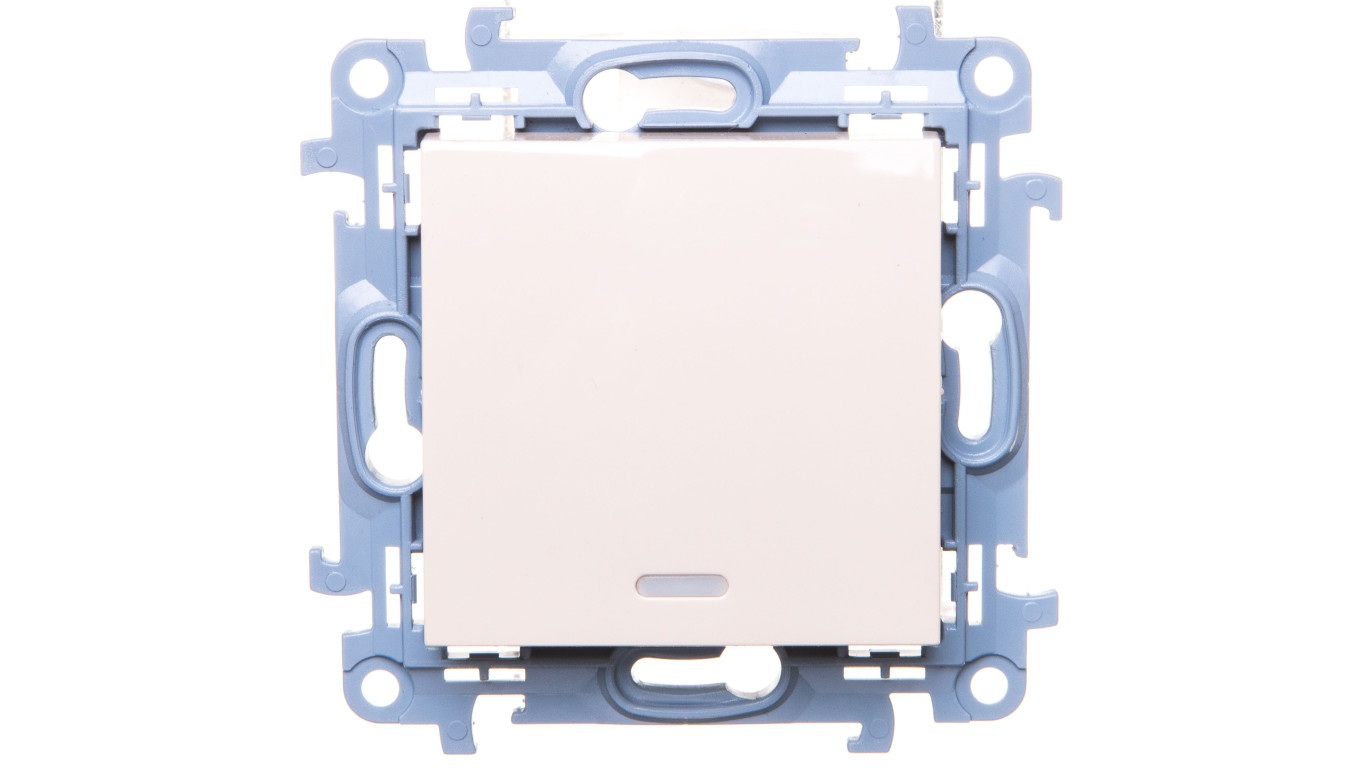 Simon 10 łącznik jednobiegunowy z podświetleniem LED 10AX IP20 kremowy CW1L.01/41