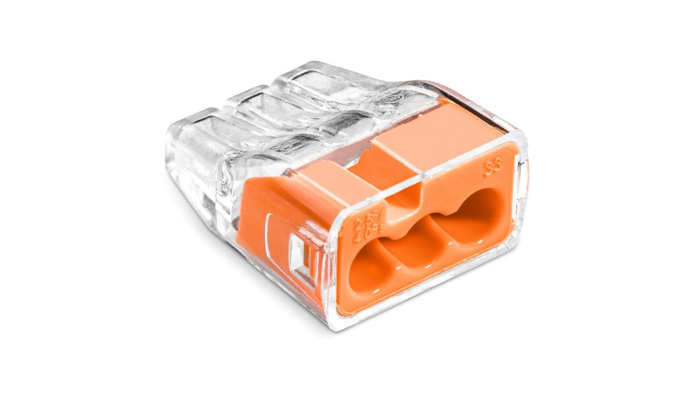 IDEALNA Szybkozłączka SCP3 B10 wtykowa do drutów i wielodrutów 3-torowa 4mm² 32A 450V 88001008 /10 szt./