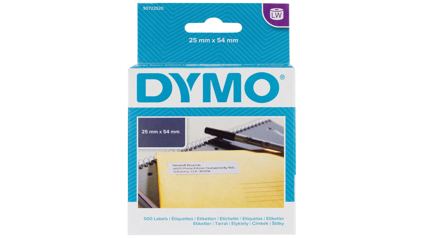 Etykieta na adres zwrotny do drukarek 25x54mm biała S0722520 /1rolka-500szt./