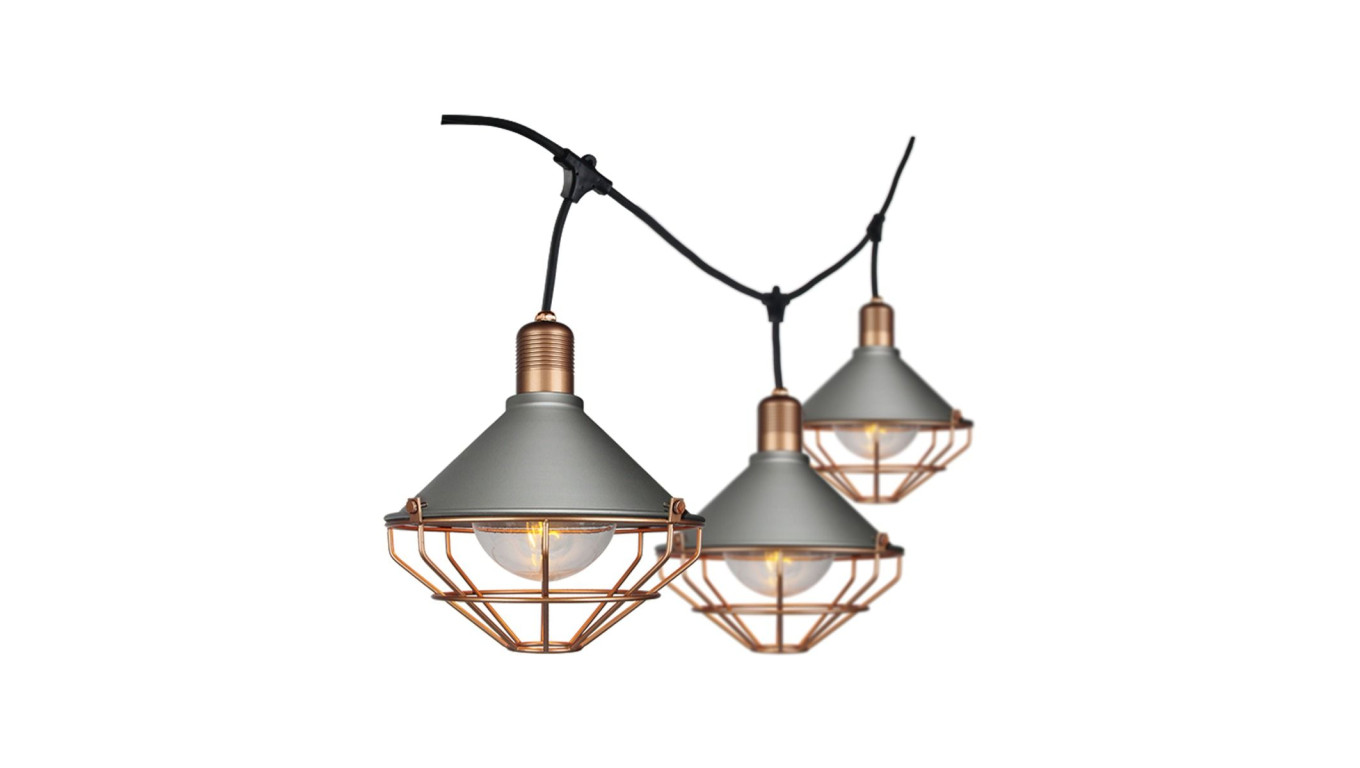 Girlanda Ogrodowa Różowe Złoto 6x E27 3m IP65 8975