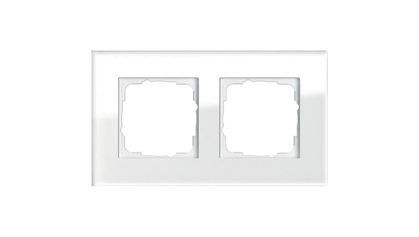 Gira Ramka podwójna Gira Esprit Szkło bi ałe