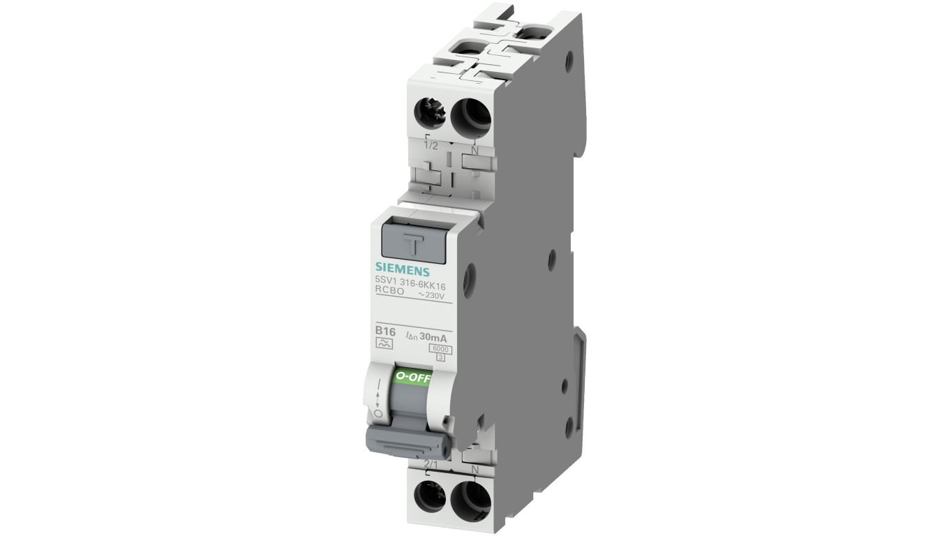 Wyłącznik różnicowo-nadprądowy 2P C 2A 0,03A Typ A 6kA 30mA 230V SENTRON 5SV1316-7KK02