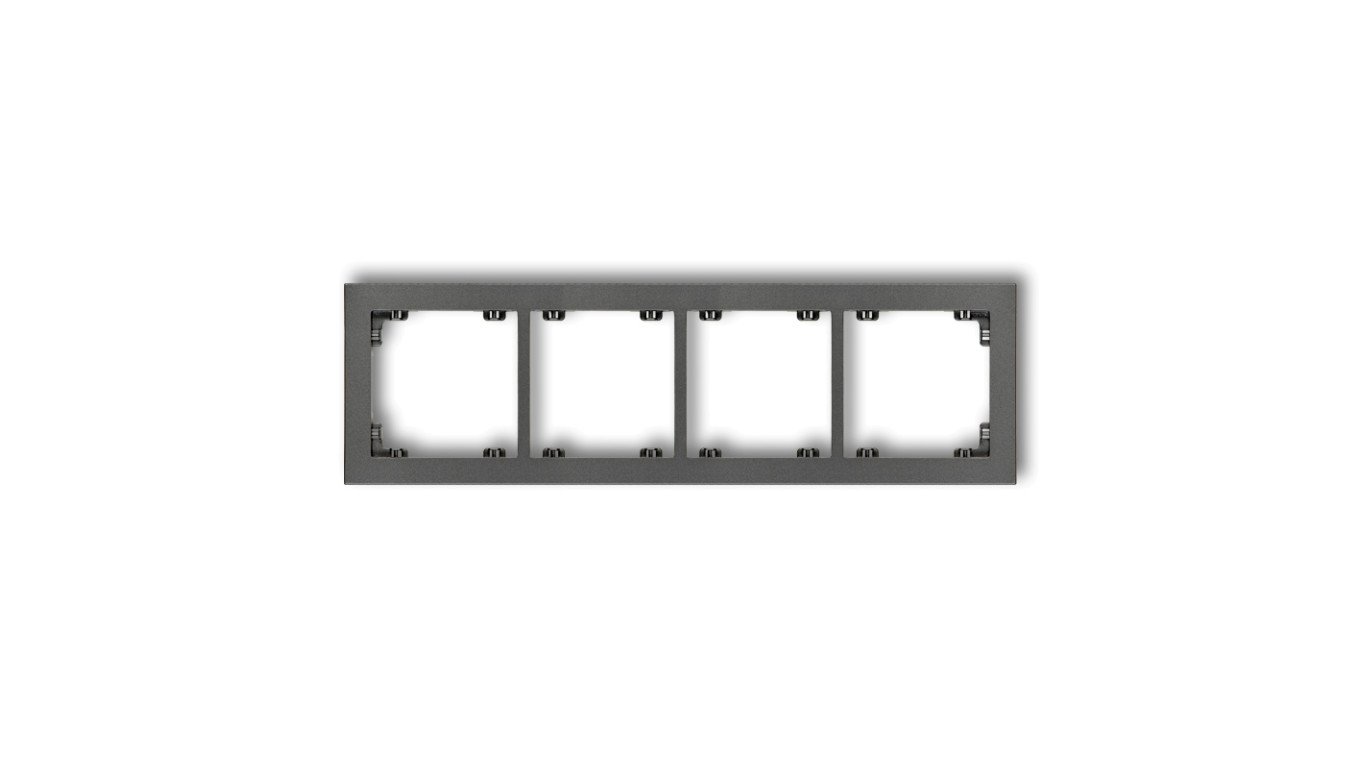 DECO Ramka poczwórna grafitowy 11DR-4
