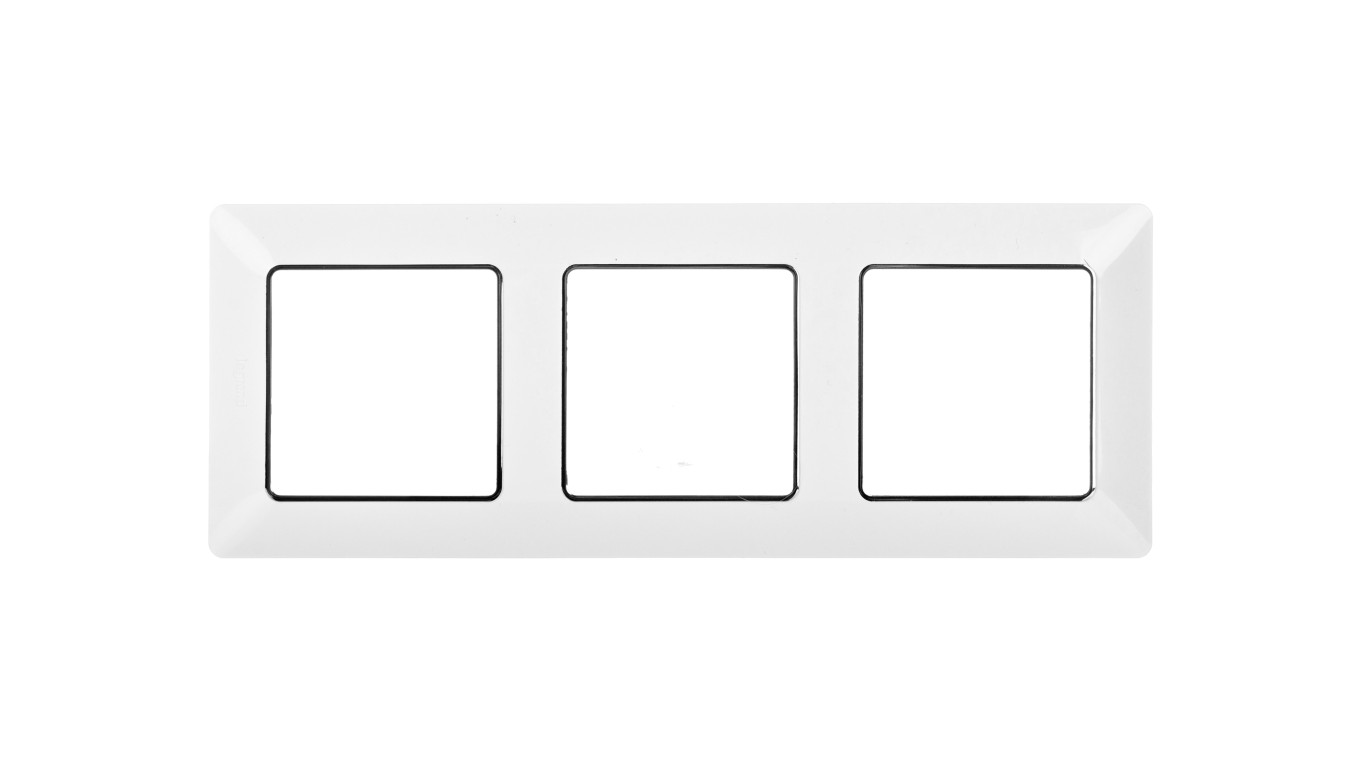 VALENA LIFE Ramka potrójna biała/chrom 754033