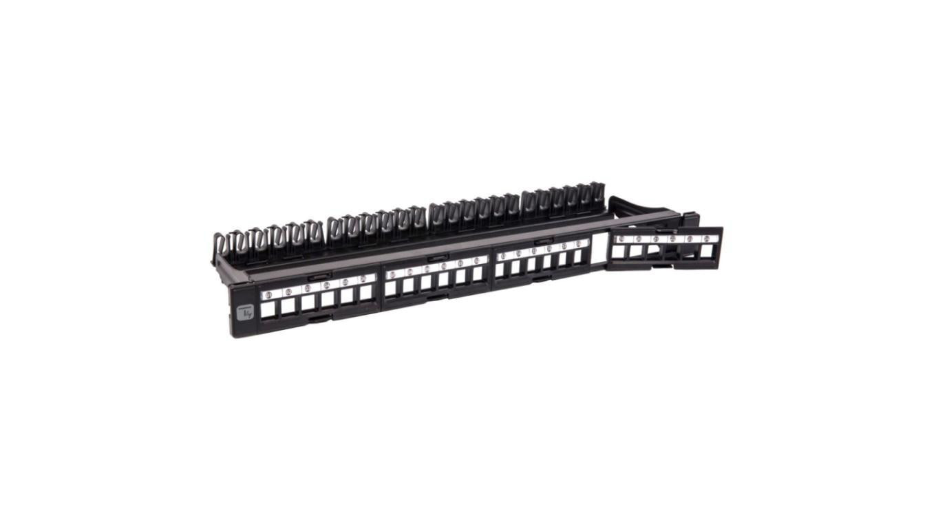 Patch Panel na 24x Keystone z wyjmowanymi sekcjami